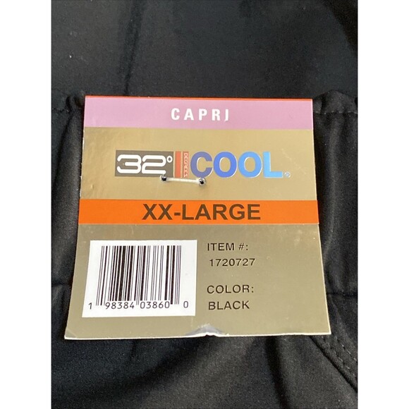 NWT 32 Degrees Capri Black Nylon Size 2XL Soft Cool Elastic String Tie (3XL) - Picture 5 of 6